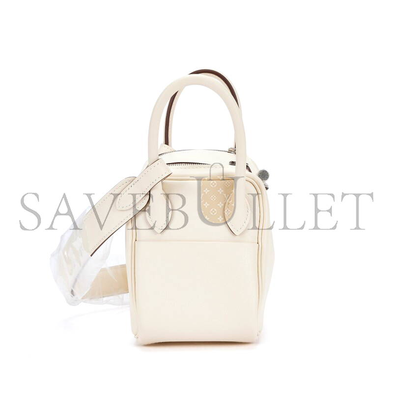 HERMES MINI LINDY 19 SWIFT PALLADIUM HARDWARE (19*12.5*9cm)